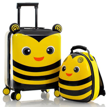 Load image into Gallery viewer, Heys Super Tots Bumble Bee Luggage &amp; Backpack Set - Frontside Set
