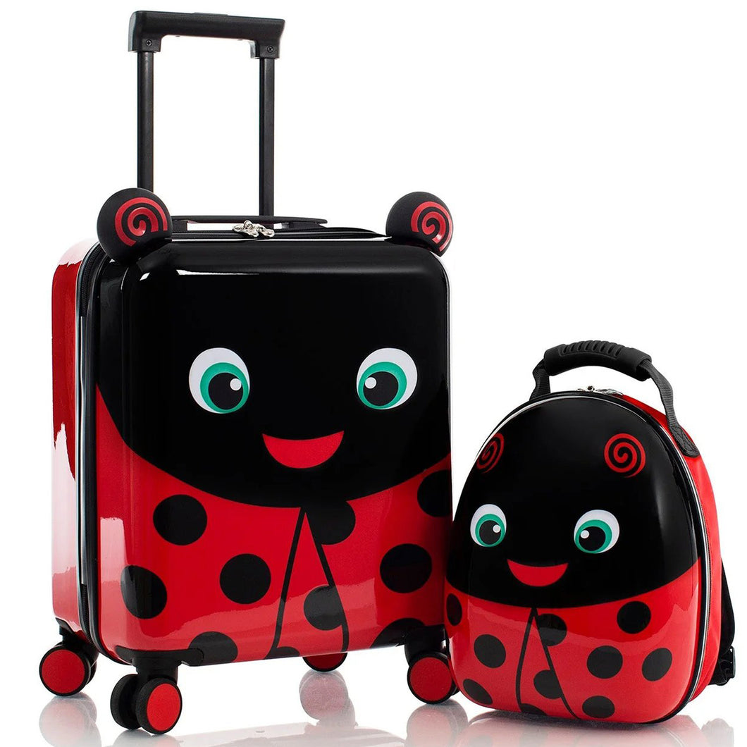 Heys Super Tots Lady Bug Luggage & Backpack Set - Frontside Full Set