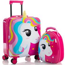 Load image into Gallery viewer, Heys Super Tots Unicorn Luggage &amp; Backpack Set - Frontside Full Set
