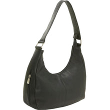 Load image into Gallery viewer, LeDonne Leather Classic Hobo Handbag - Frontside Black
