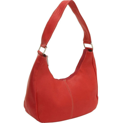 LeDonne Leather Classic Hobo Handbag - Frontside Red