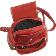Load image into Gallery viewer, LeDonne Leather Womens Multi Pocket Backpack - Interior
