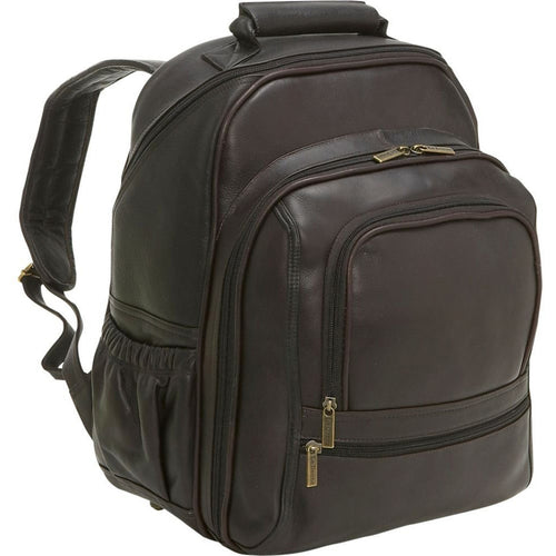 LeDonne Leather Vaquetta Large Laptop Backpack - Frontside Cafe