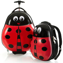 Load image into Gallery viewer, Heys Travel Tots Lady Bug Luggage &amp; Backpack Set - Frontside Full Set
