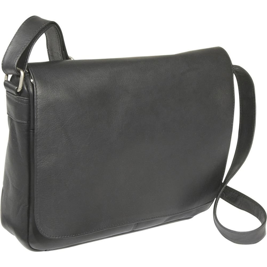 Ledonne Leather Full Flap Over Shoulder Bag