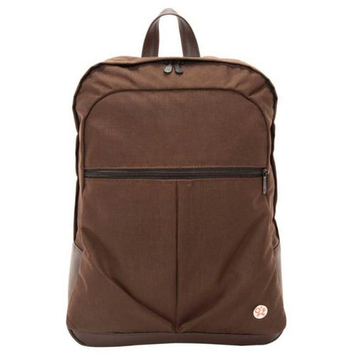 Manhattan Portage Waxed Nylon Woodhaven Backpack - Brown Front View
