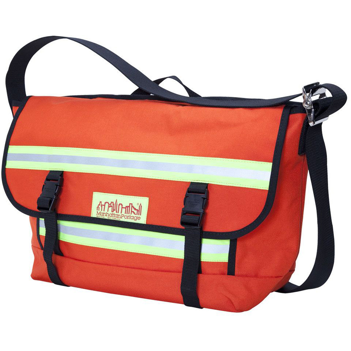 Manhattan Portage Pro Bike Messenger Bag with Stripes Medium Orange