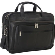 Load image into Gallery viewer, LeDonne Leather Oversized Laptop Briefcase - black

