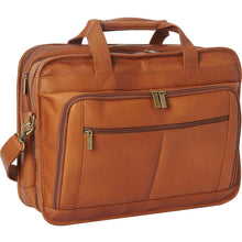 Load image into Gallery viewer, LeDonne Leather Oversized Laptop Briefcase - tan
