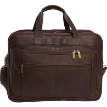 Load image into Gallery viewer, LeDonne Leather Oversized Laptop Briefcase - cafe
