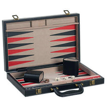 Load image into Gallery viewer, CHH Games 18&quot; Black Leatherette Backgammon Set - Lexington Luggage
