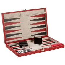 Load image into Gallery viewer, CHH Games 18&quot; Red Leatherette Backgammon Set - Lexington Luggage
