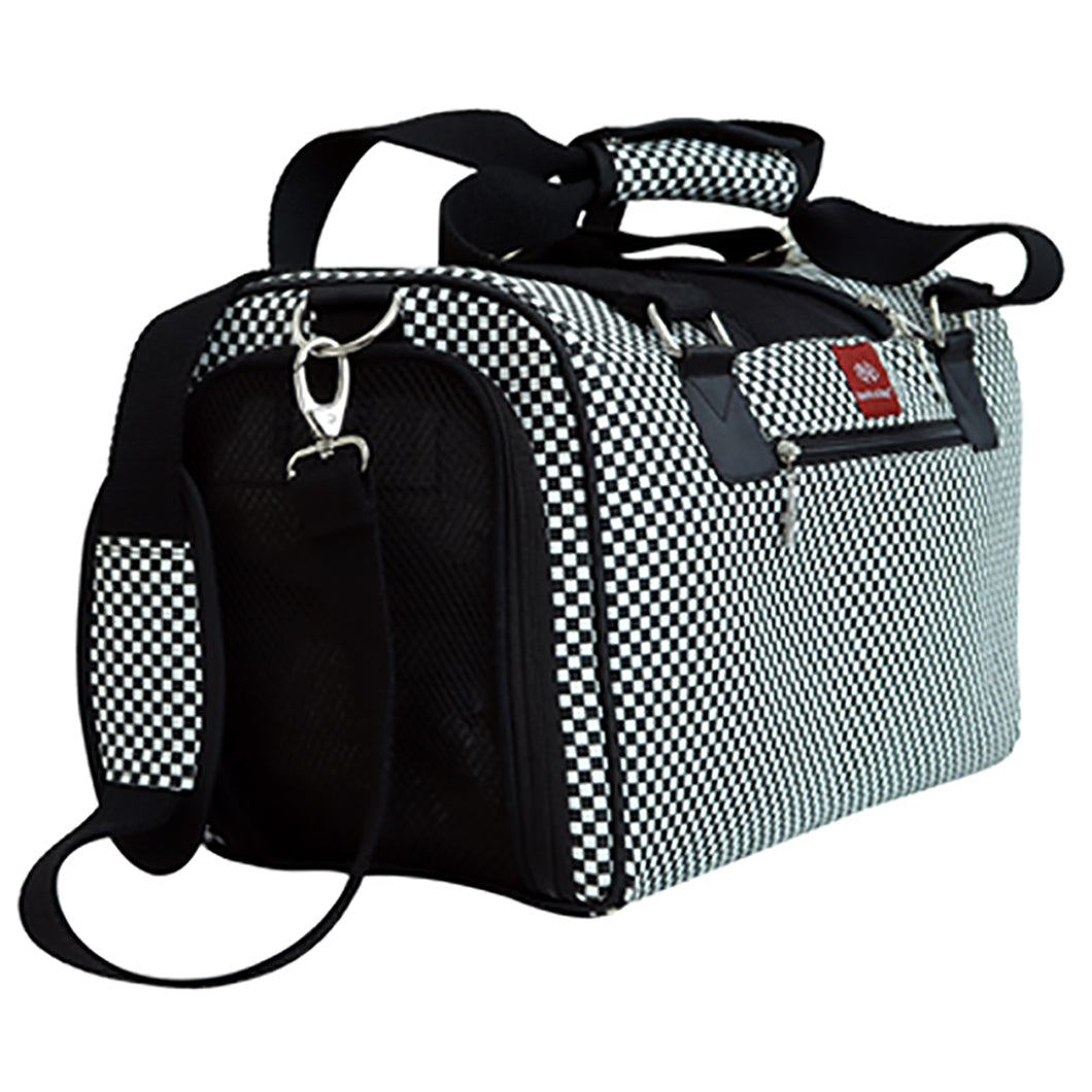 Bark N Bag Checkerbarc Hand Loomed Cotton Pet Carrier Small - Lexington Luggage