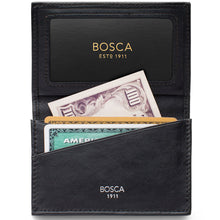 Load image into Gallery viewer, Bosca Nappa Vitello Gusset 2 Pocket Card Case w/ID - RFID - Lexington Luggage
