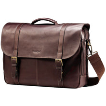 Load image into Gallery viewer, Samsonite Leather Business Cases Flapover Case Dbl Gusset - Lexington Luggage
