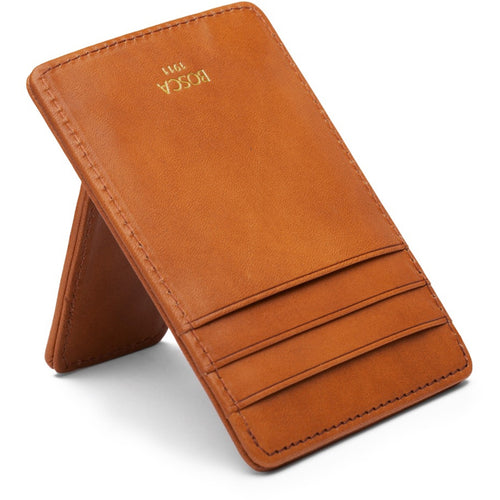 Bosca Old Leather Front Pocket Wallet - RFID - saddle