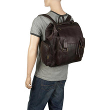 Load image into Gallery viewer, LeDonne Leather Laptop Backpack - hanging cafe

