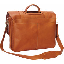 Load image into Gallery viewer, LeDonne Leather Classic Laptop Brief - back pocket
