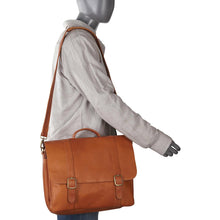 Load image into Gallery viewer, LeDonne Leather Classic Laptop Brief - hanging length

