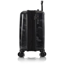 Load image into Gallery viewer, Heys Black Camo Fashion 21&quot; Spinner Carry-On - Profile Expanded
