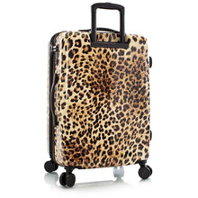 Load image into Gallery viewer, Heys Brown Leopard 26&quot; Fashion Spinner - Rearview
