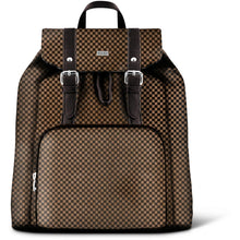 Load image into Gallery viewer, Packs Travel Camden Backpack lux tan checked pattern
