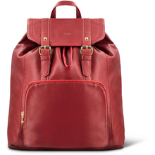 Load image into Gallery viewer, Packs Travel Camden Backpack red with gold zippers
