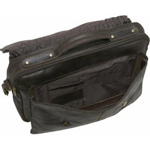 Load image into Gallery viewer, LeDonne Leather Distressed Flap Over Computer Brief - front pocket

