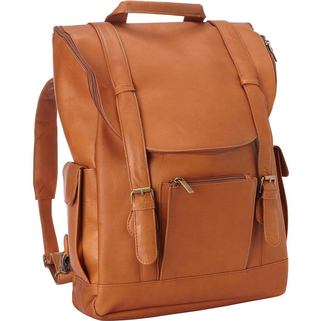 LeDonne Leather Classic Laptop Backpack - tan