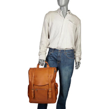 Load image into Gallery viewer, LeDonne Leather Classic Laptop Backpack - top handle
