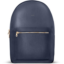 Load image into Gallery viewer, Packs travel Mason Backpack navy blue with gold zipper
