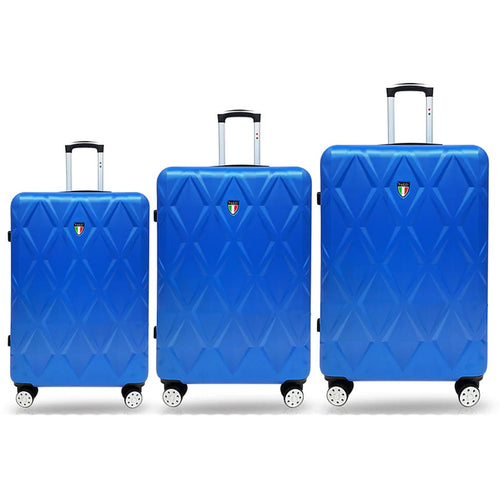 Tucci Alveare TO328 ABS 3pc Luggage Set - blue