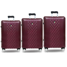 Load image into Gallery viewer, Tucci Borsetta T0330 ABS 3pc Luggage Set - maroon

