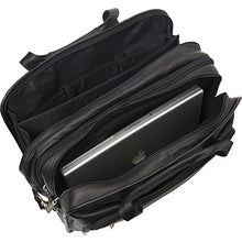 Load image into Gallery viewer, LeDonne Leather Oversized Laptop Briefcase - laptop pocket
