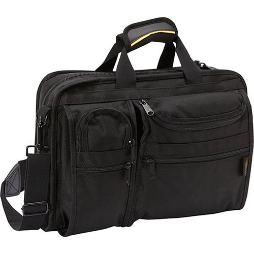 A. Saks Ballistic Nylon Organizer Briefcase - Lexington Luggage (531121045562)