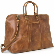 Load image into Gallery viewer, LeDonne Leather Distressed Getaway Duffel - tan
