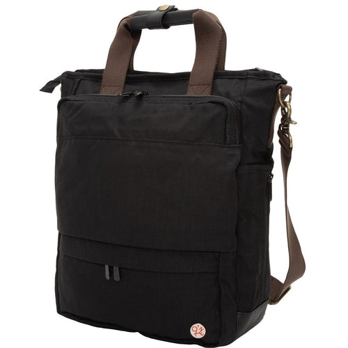 Manhattan Portage Waxed Nylon Fordham Convertible Bag - Black Frontside