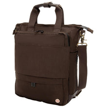 Load image into Gallery viewer, Manhattan Portage Waxed Nylon Fordham Convertible Bag - Brown Frontview
