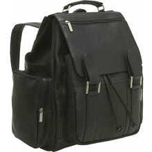 Load image into Gallery viewer, LeDonne Leather Large Traveler Backpack - black
