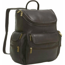 Load image into Gallery viewer, LeDonne Leather Laptop Backpack - cafe
